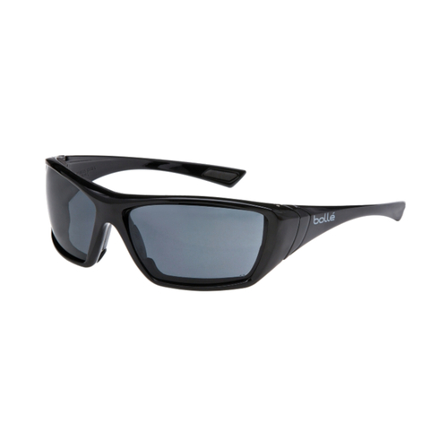 WORKWEAR, SAFETY & CORPORATE CLOTHING SPECIALISTS - HUSTLER SEAL Gloss Black Frame PLATINUM AS/AF Smoke Lens - Spectacles