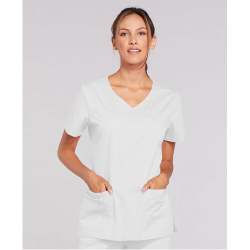WORKWEAR, SAFETY & CORPORATE CLOTHING SPECIALISTS Poly Cotton Stretch V Neck Top