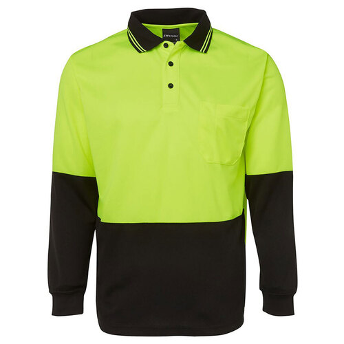 WORKWEAR, SAFETY & CORPORATE CLOTHING SPECIALISTS - JB's Hi Vis Long Sleeve Trad Polo