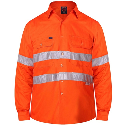 WORKWEAR, SAFETY & CORPORATE CLOTHING SPECIALISTS - Vented Shirt with 3M Tape - Long Sleeve