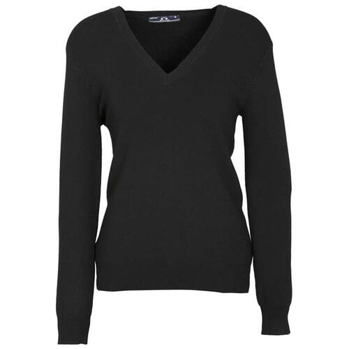 WORKWEAR, SAFETY & CORPORATE CLOTHING SPECIALISTS Ladies V-Neck Pullover (Inc Logo)