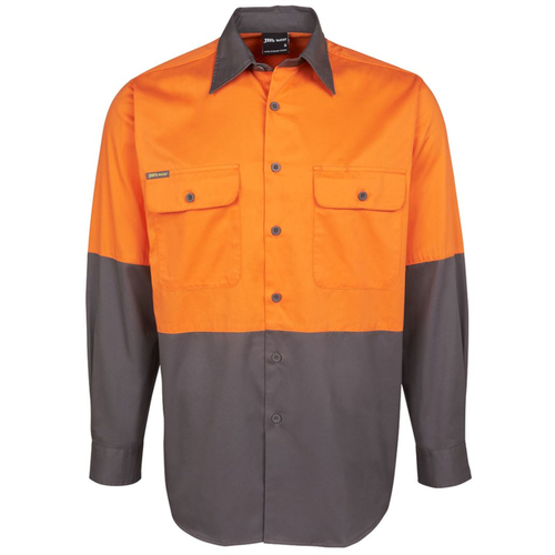 WORKWEAR, SAFETY & CORPORATE CLOTHING SPECIALISTS JB's HI VIS L/S 150G SHIRT (Inc Logo)
