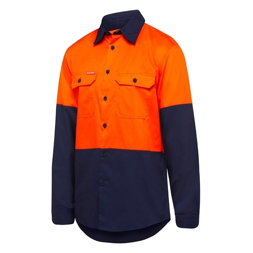 WORKWEAR, SAFETY & CORPORATE CLOTHING SPECIALISTS - Core - Shirt Long Sleeve 2 Tone Vented